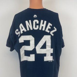 Majestic Gary Sanchez New York Yankees Jersey T Shirt MLB Baseball Size XL